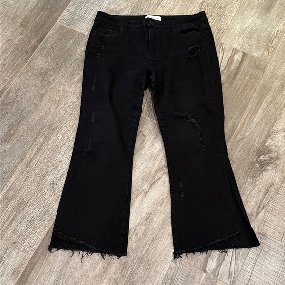 Black Distressed Women's Jeans - Picture 1 of 6